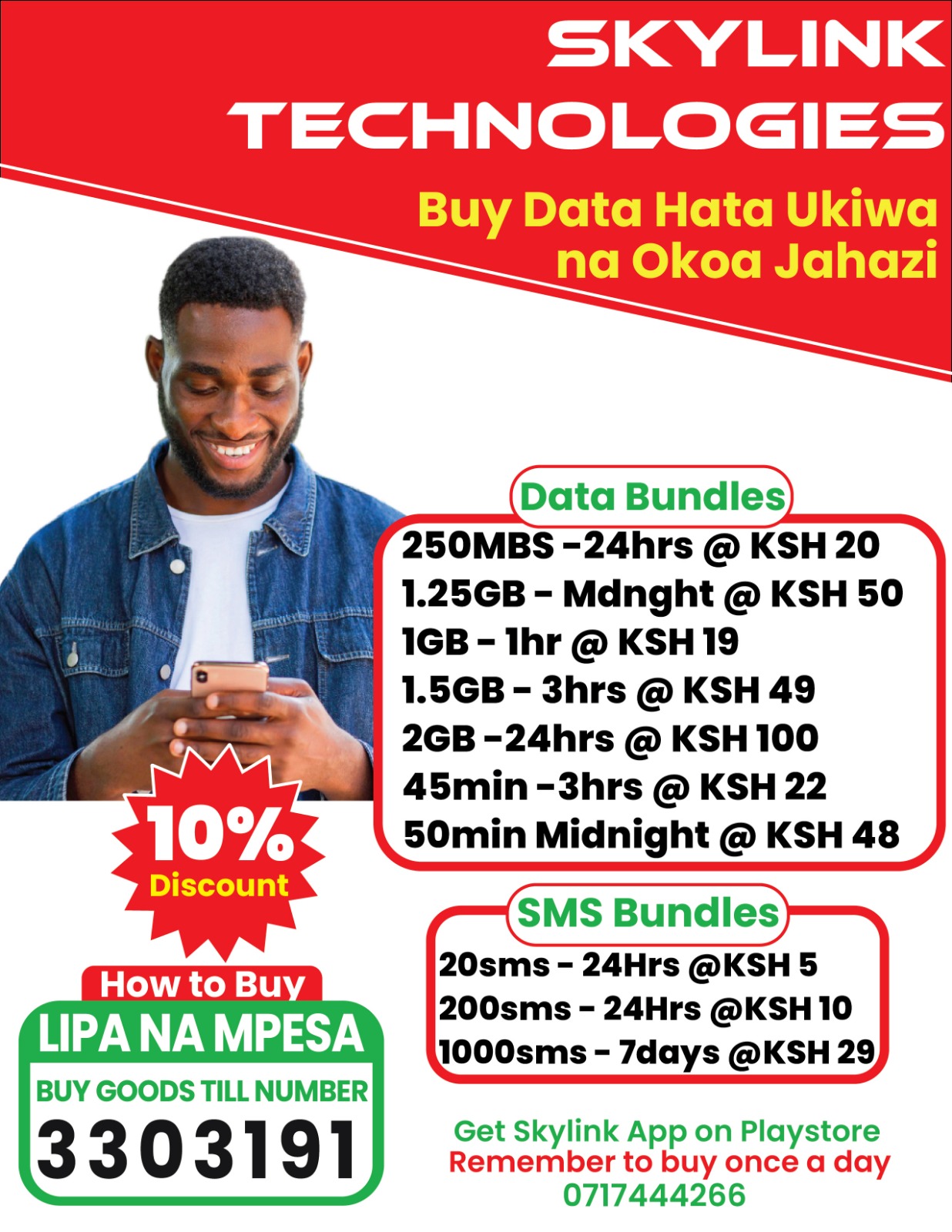 Bingwa Sokoni Payment Instructions - Lipa Na M-Pesa Till Number 3303191 - Buy Data Bundles Kenya